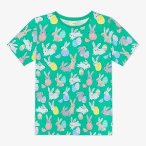 Little Sleepies Hoppy Days Green and Pink Short Sleeve Tee